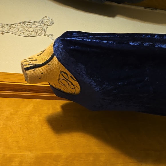 All That Jazz Velvet Maxi Dress - Vintage Deep Blue Size L - Picture 6 of 9